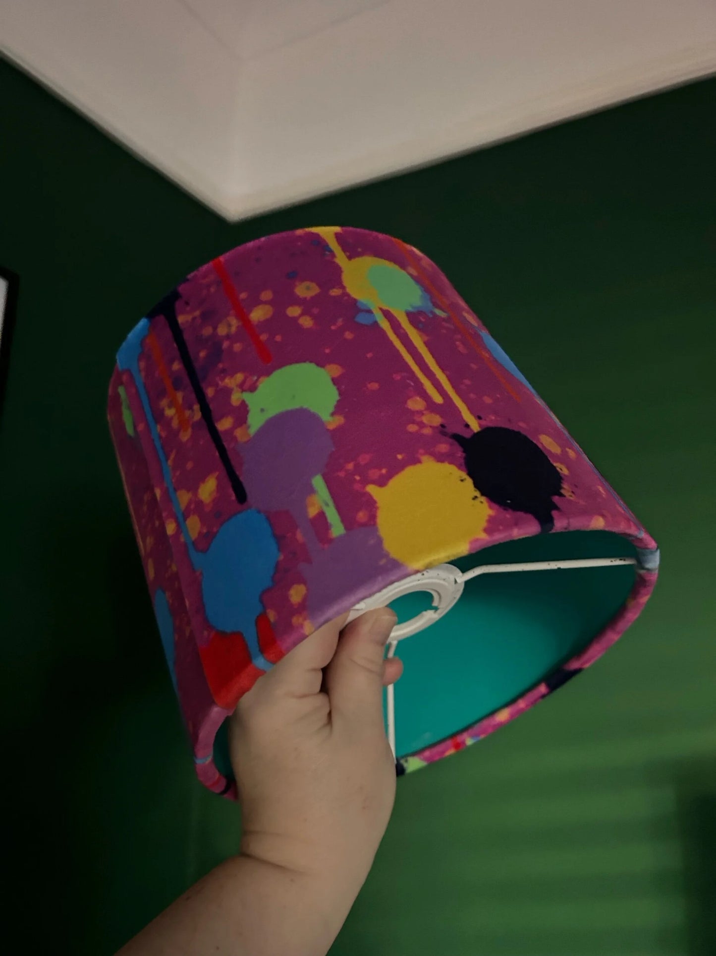 Colourful drip 20cm lampshade