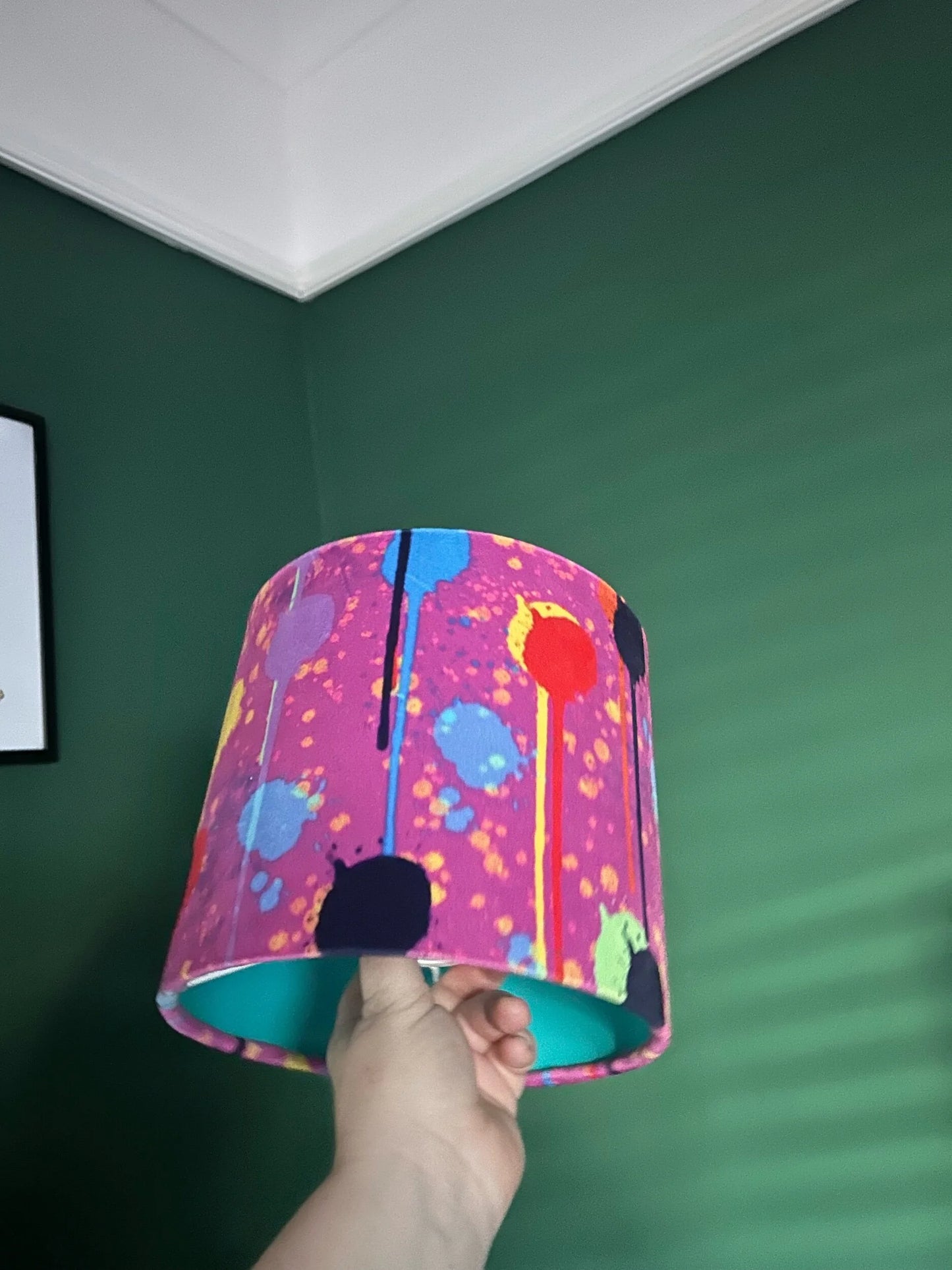 Colourful drip 20cm lampshade