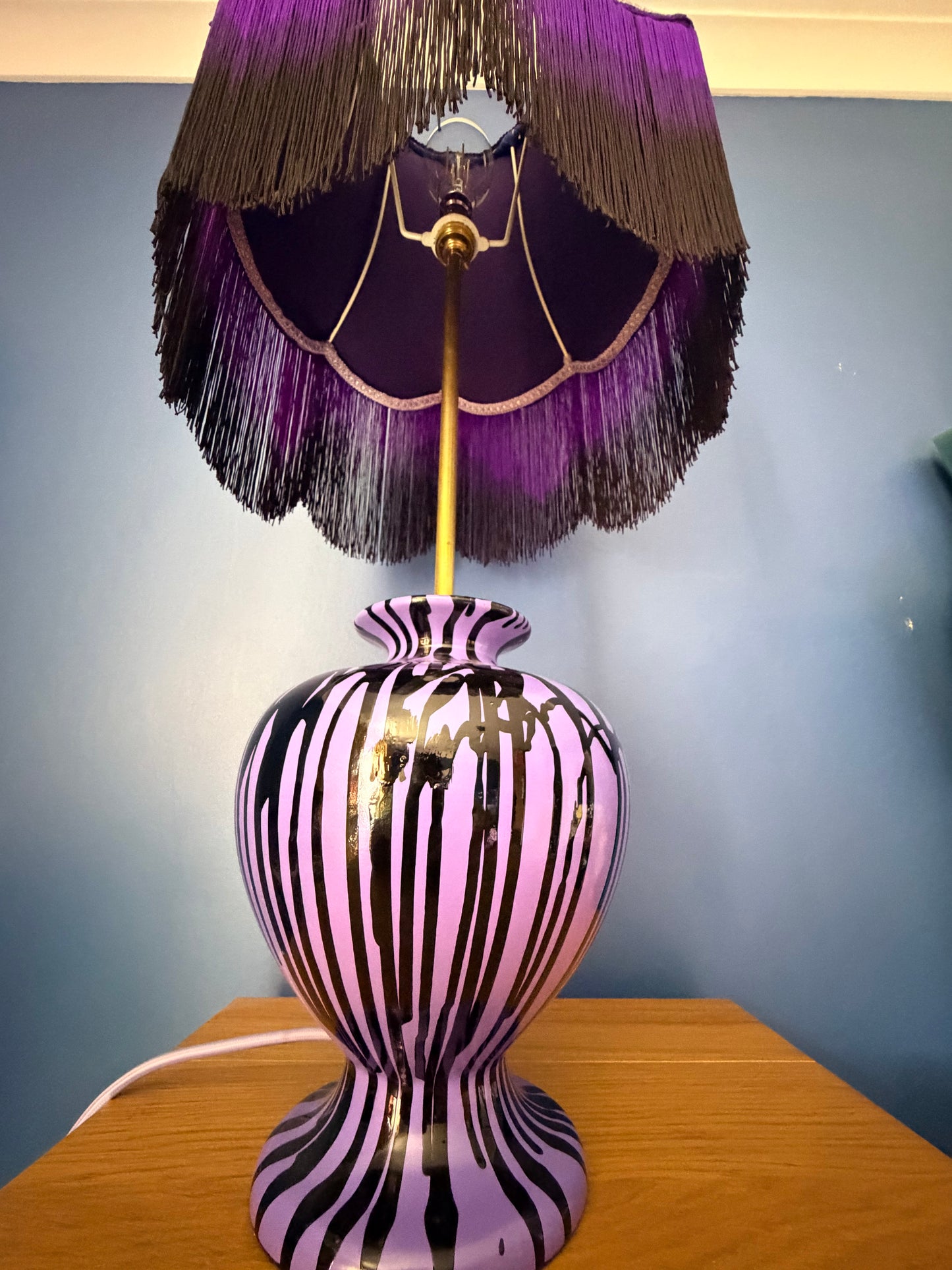 Drip lamp and ombré lampshade