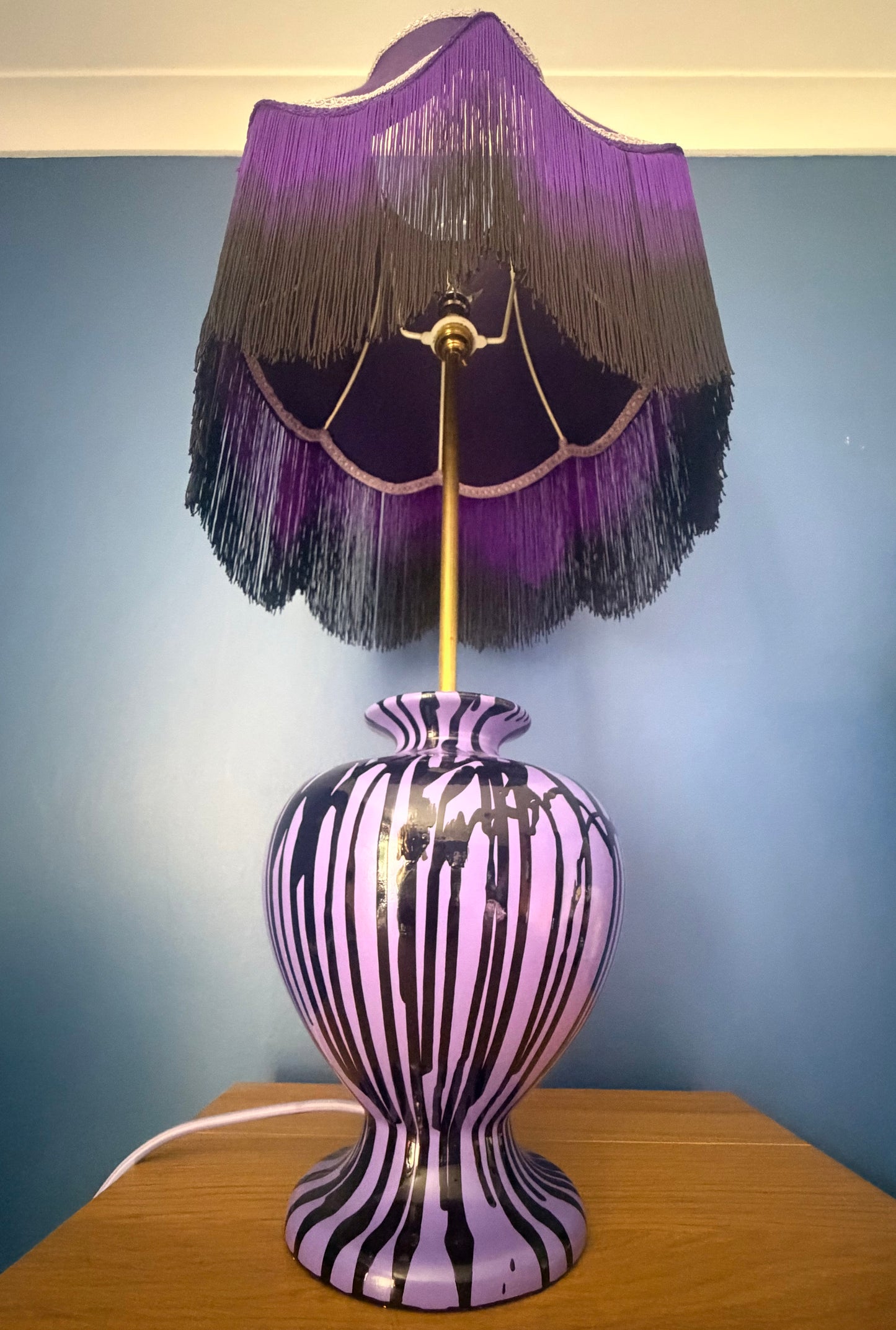 Drip lamp and ombré lampshade