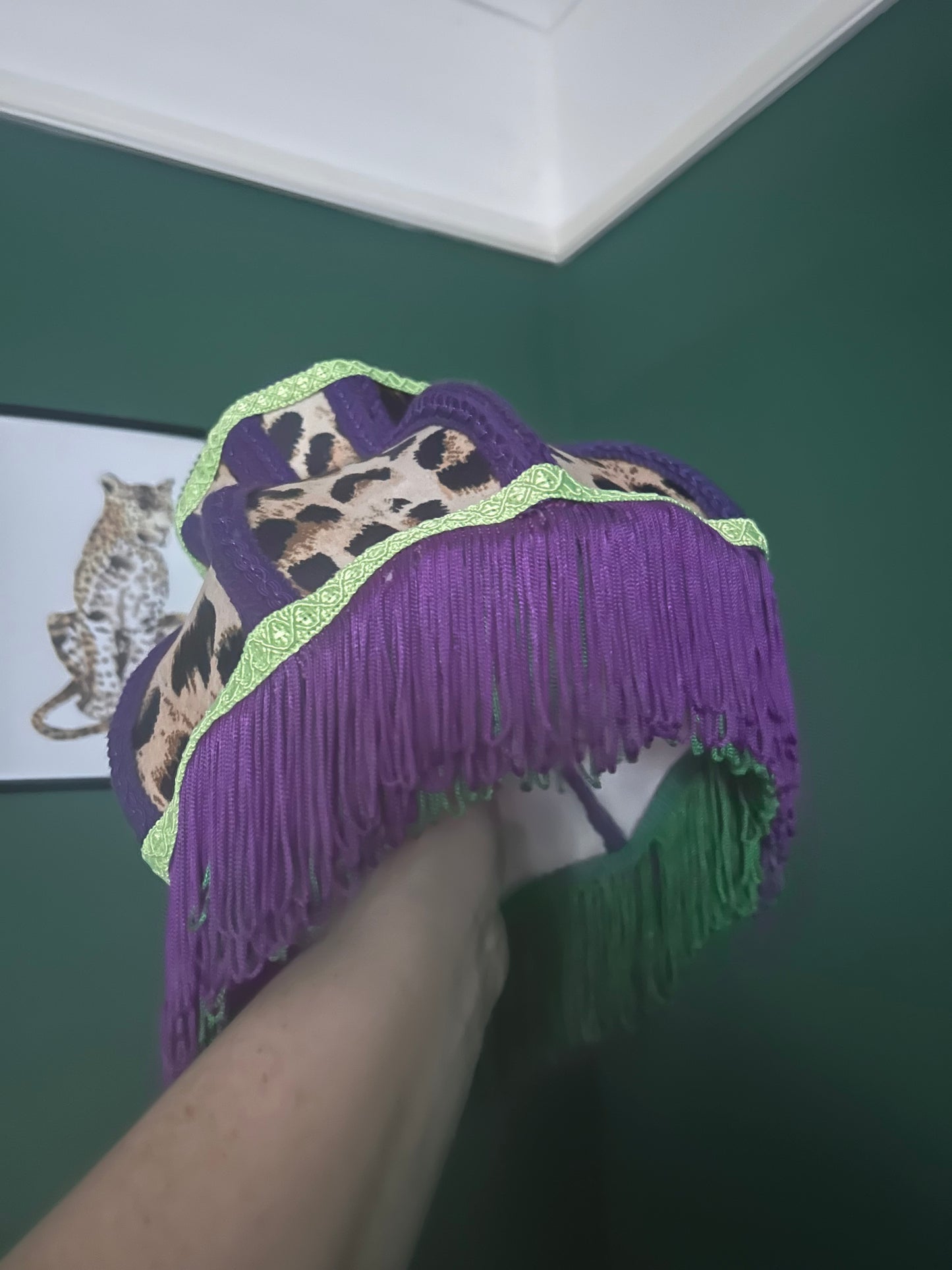 Leopard velvet lampshade
