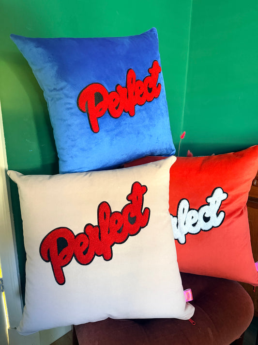 Perfect colourful velvet cushions
