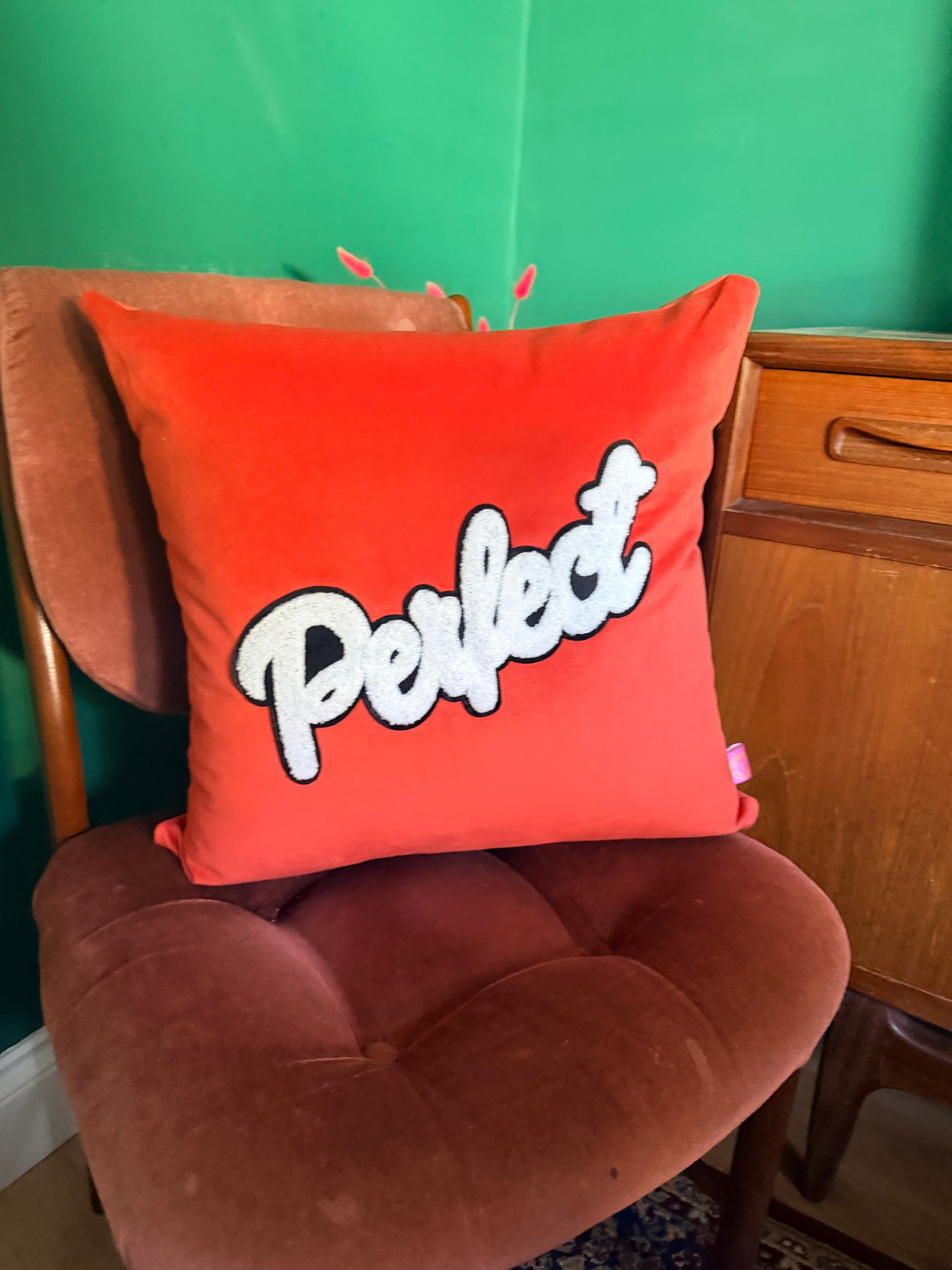 Perfect colourful velvet cushions