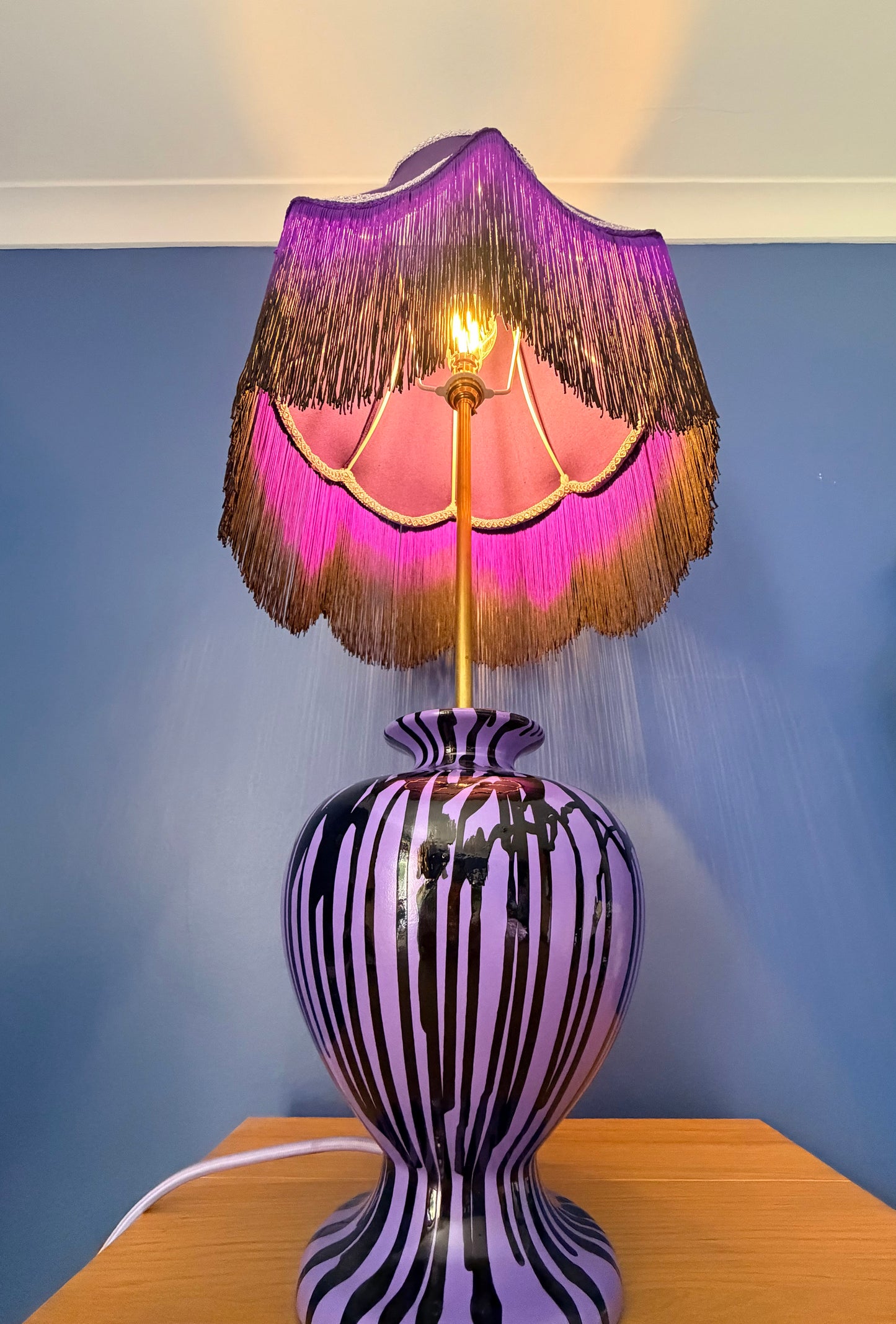 Drip lamp and ombré lampshade