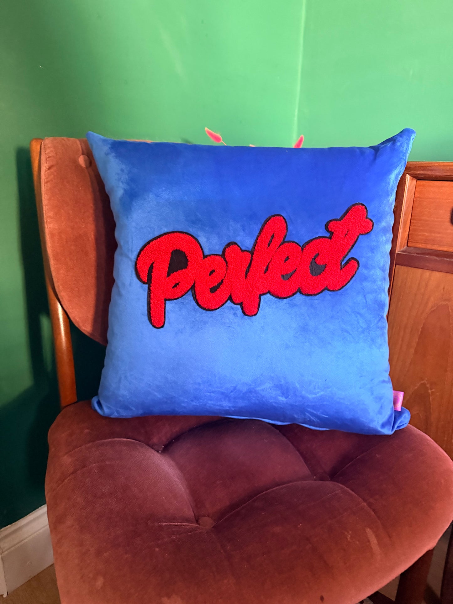 Perfect colourful velvet cushions