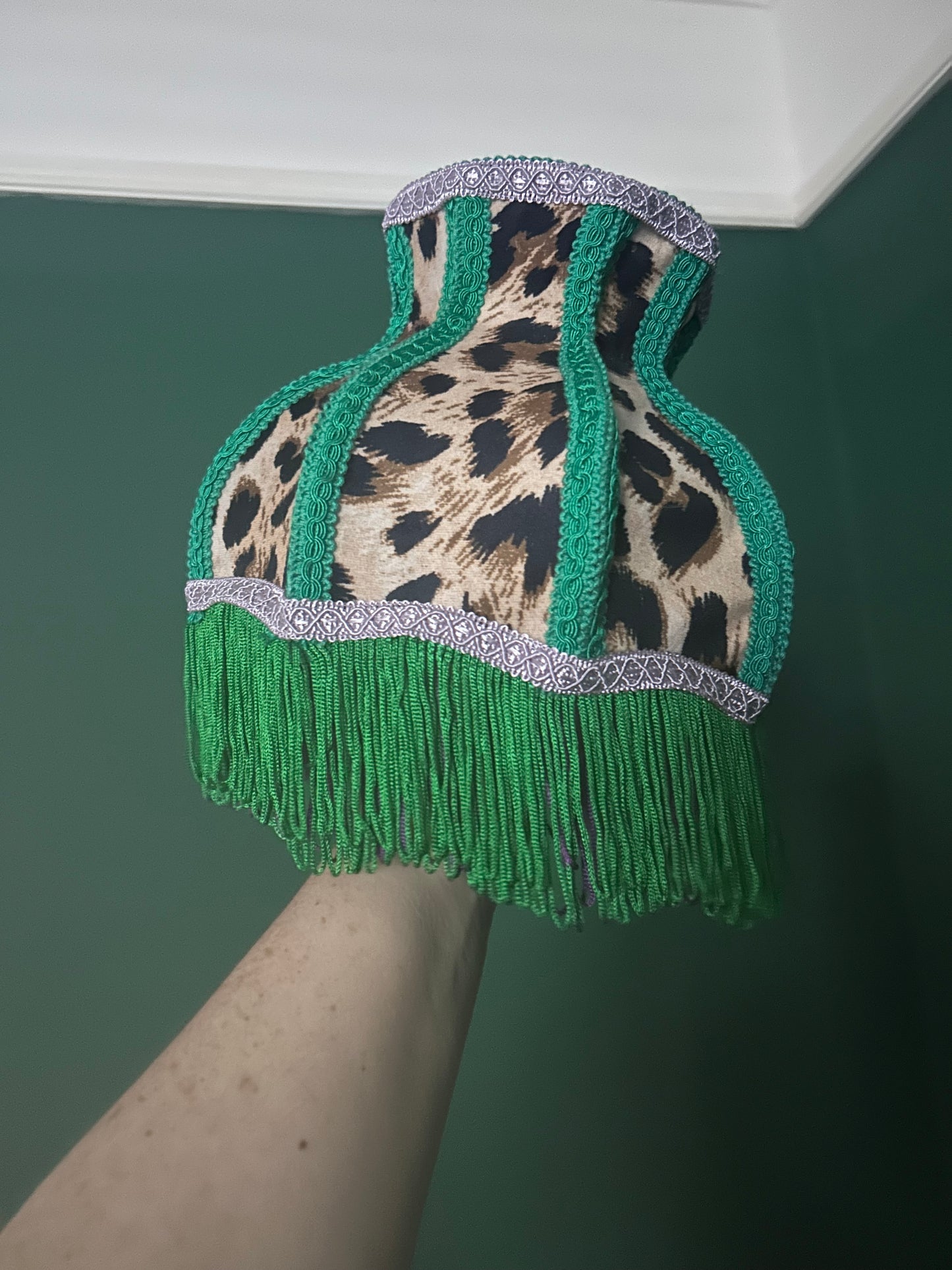 Leopard velvet lampshade