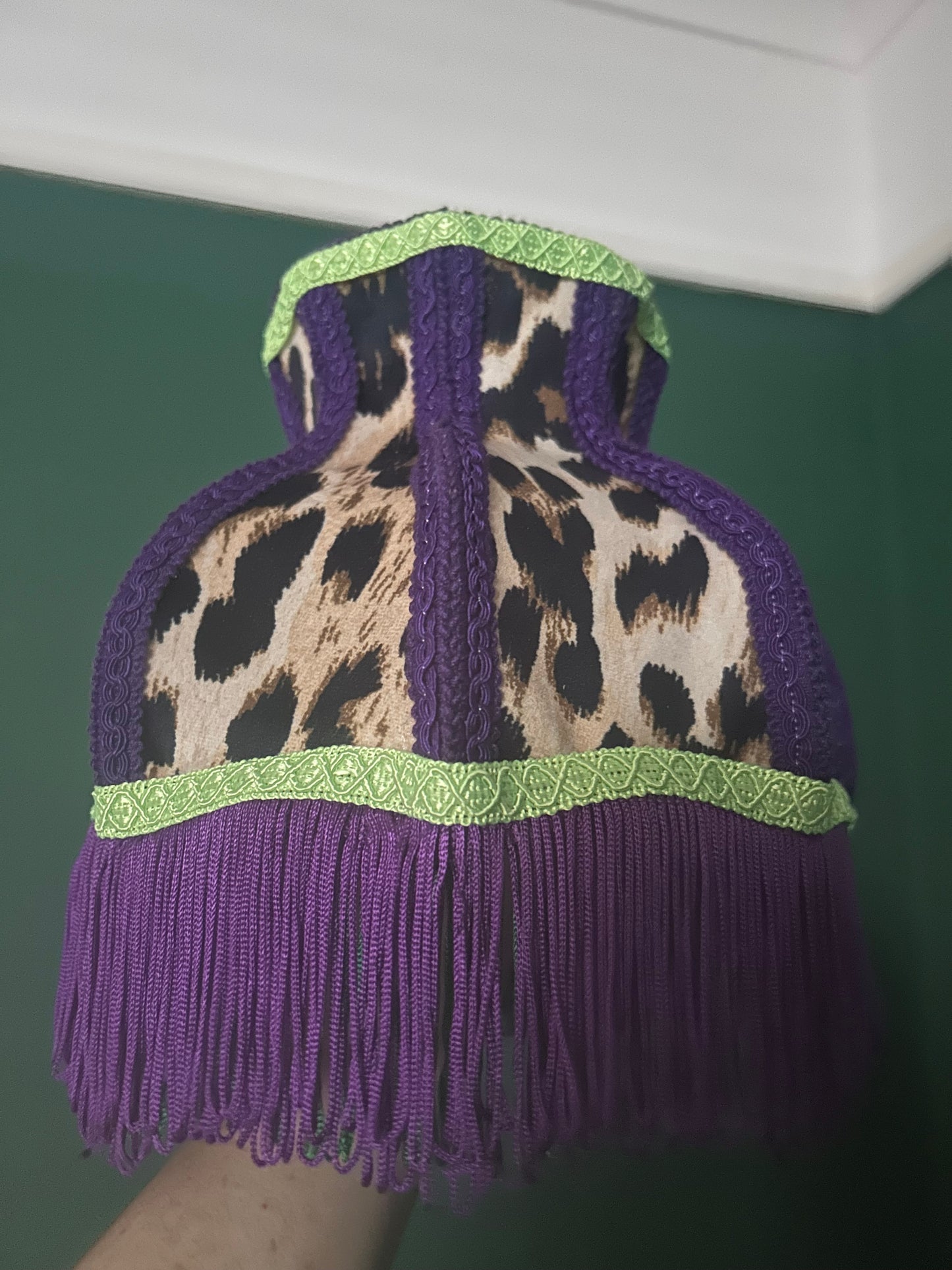 Leopard velvet lampshade