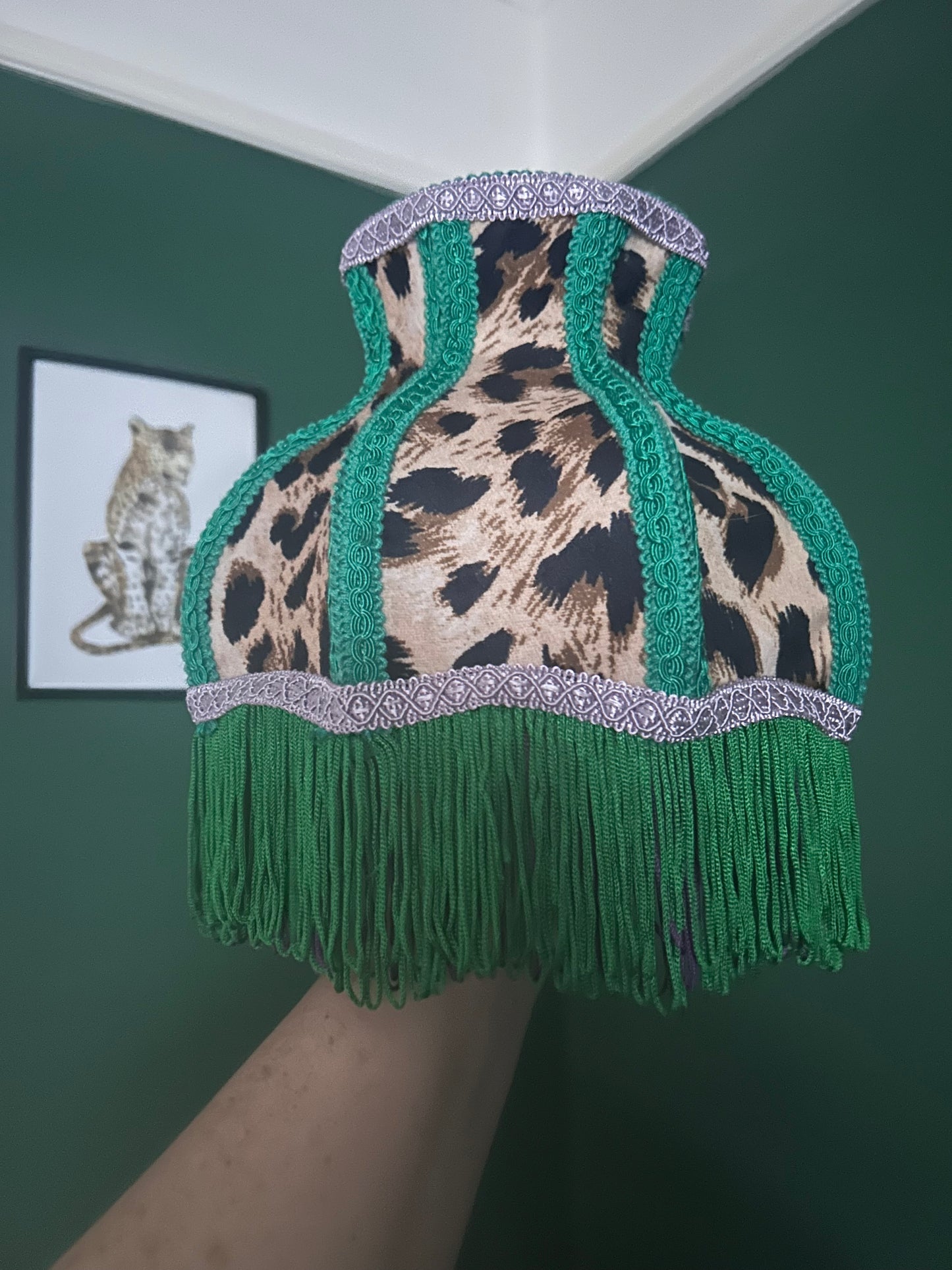 Leopard velvet lampshade