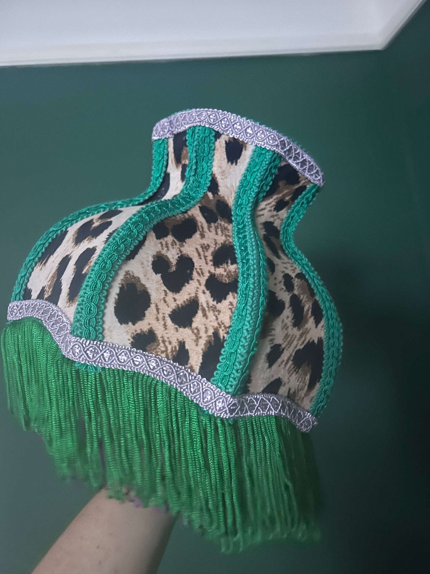 Leopard velvet lampshade