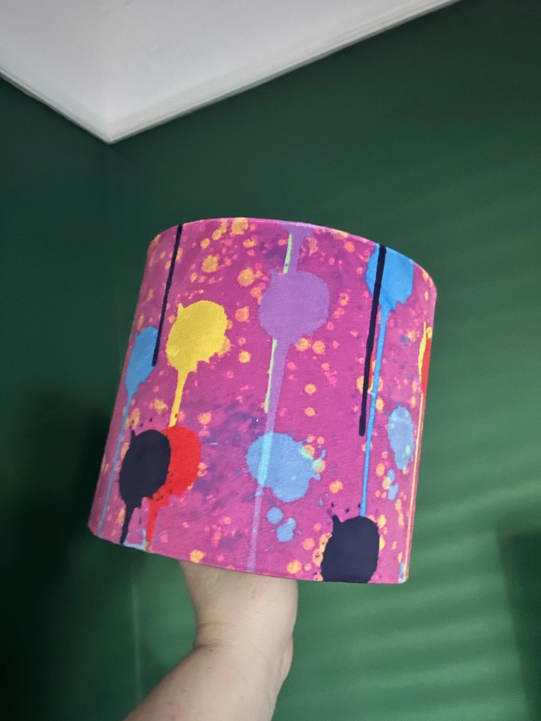 Colourful drip 20cm lampshade