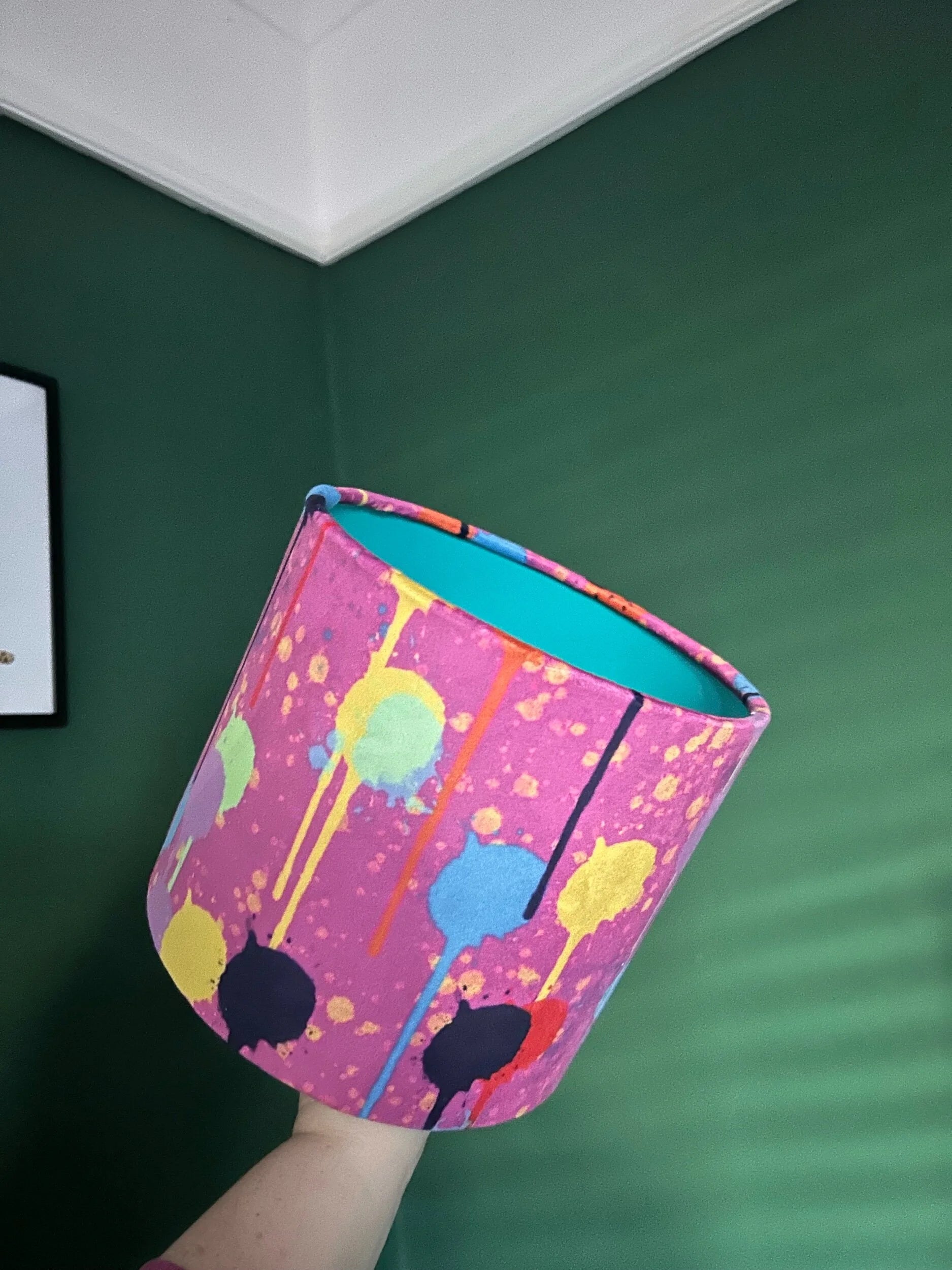 Colourful drip 20cm lampshade