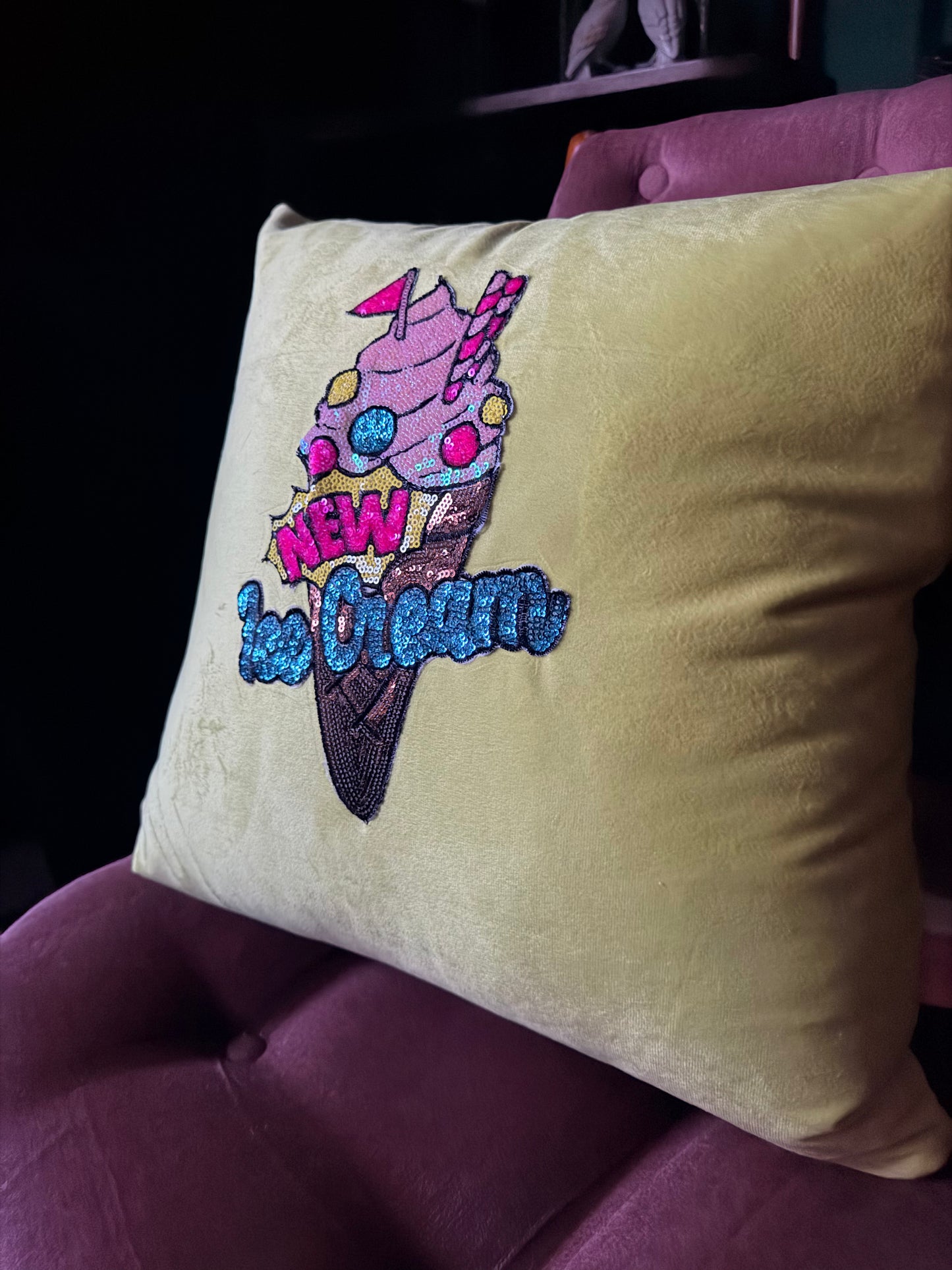 Yellow velvet ice-cream