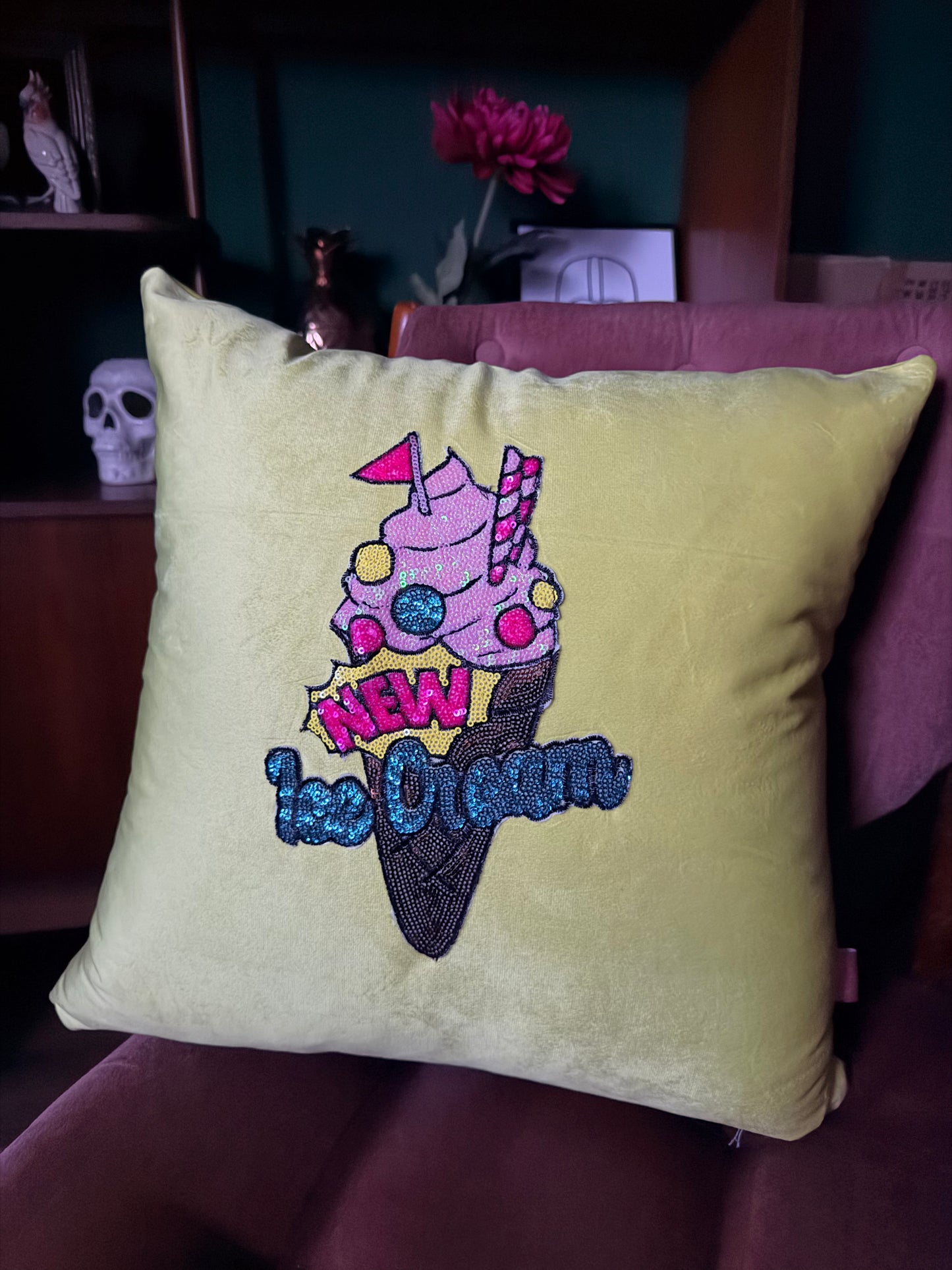 Yellow velvet ice-cream