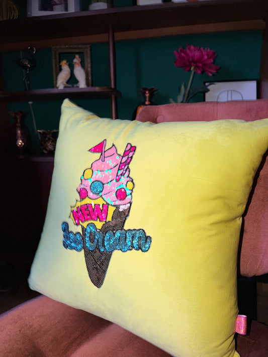 Yellow velvet ice-cream