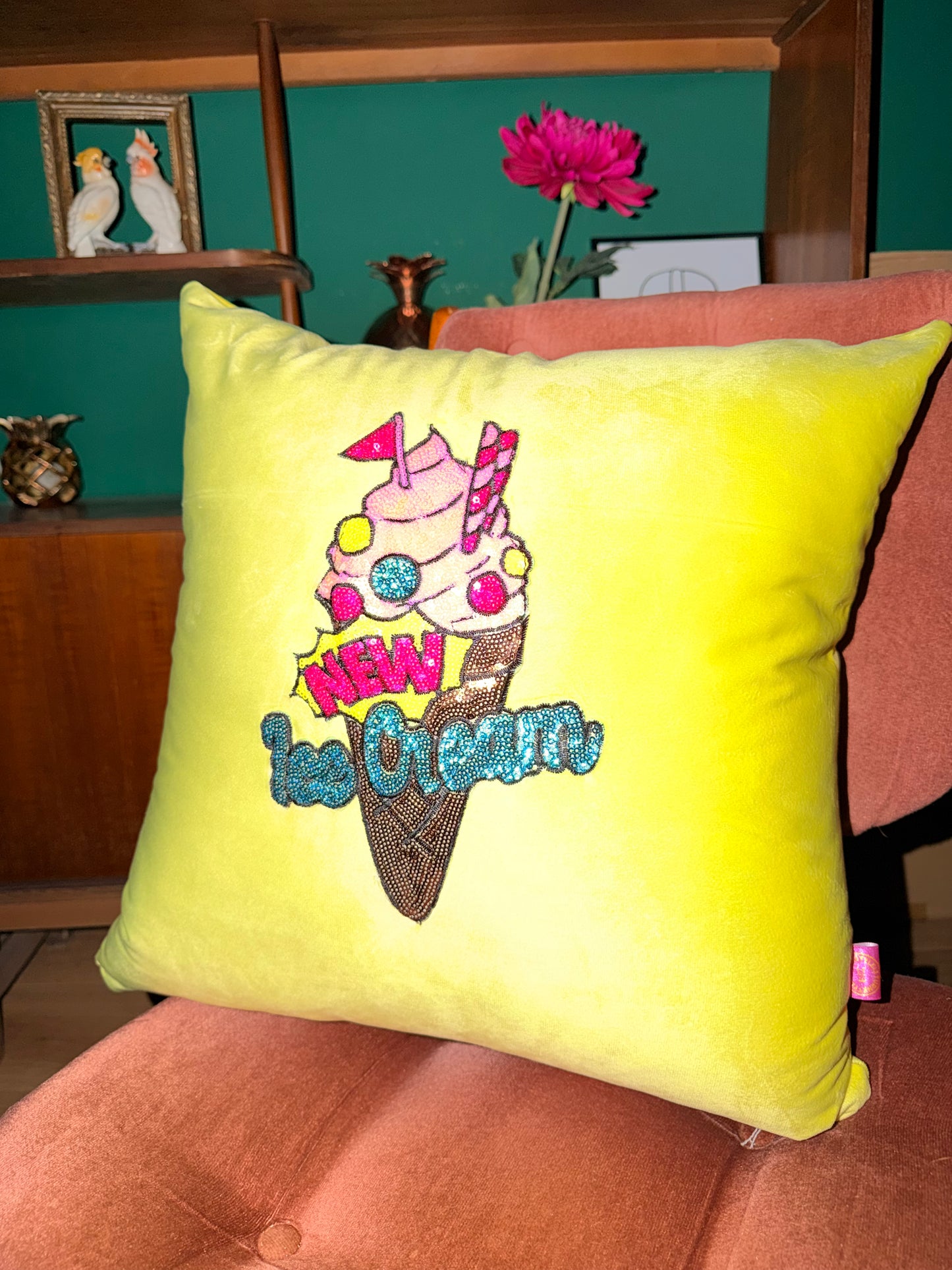 Yellow velvet ice-cream
